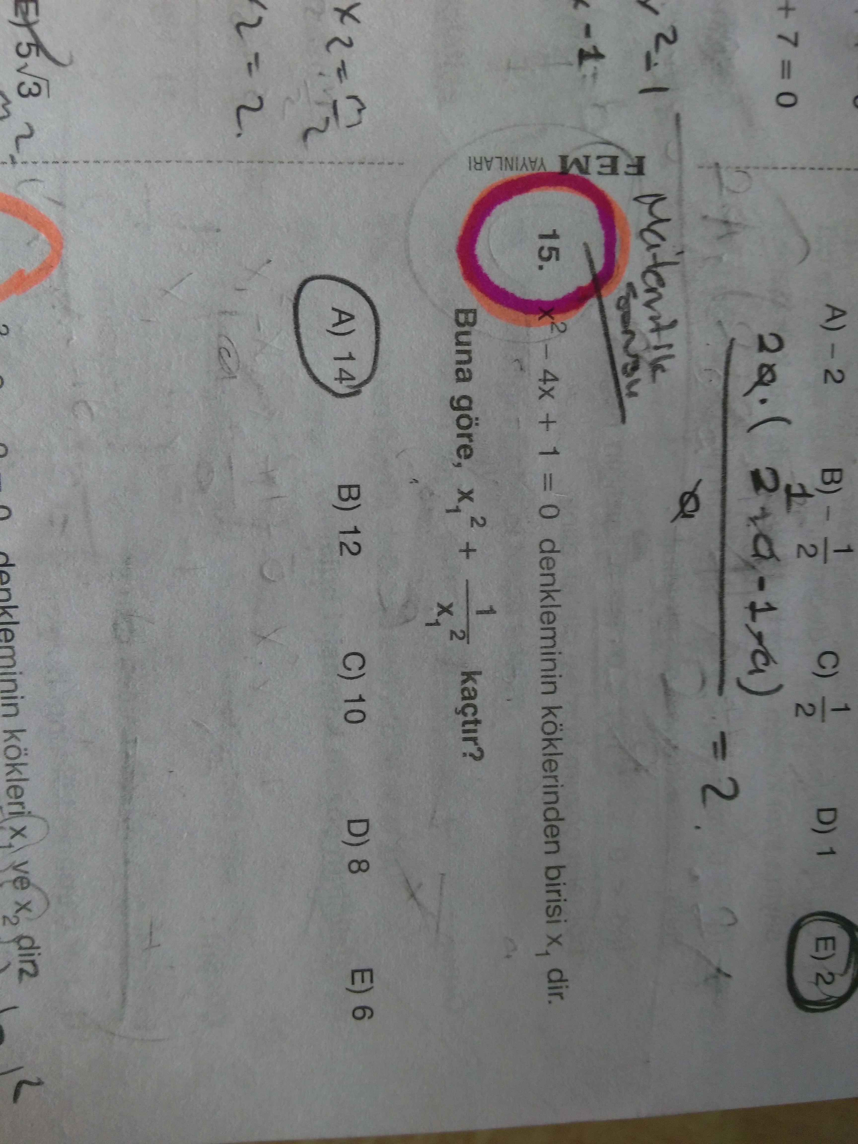 2.derece denklem (cvp=14)