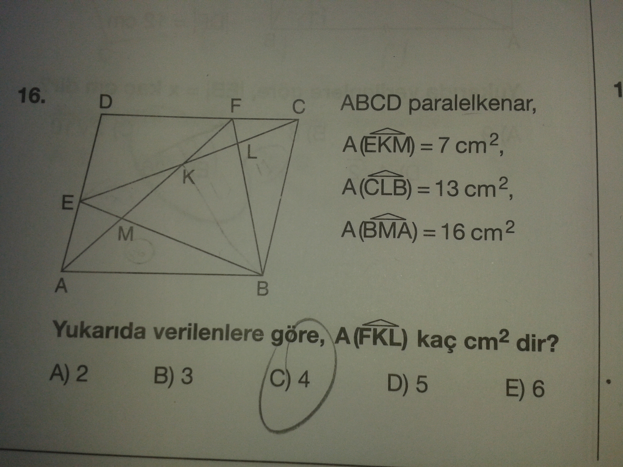 Paralelkenar (Alan=4)