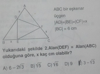 Eskenar ucgen alan