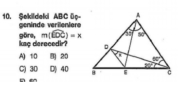 Ücgende açı