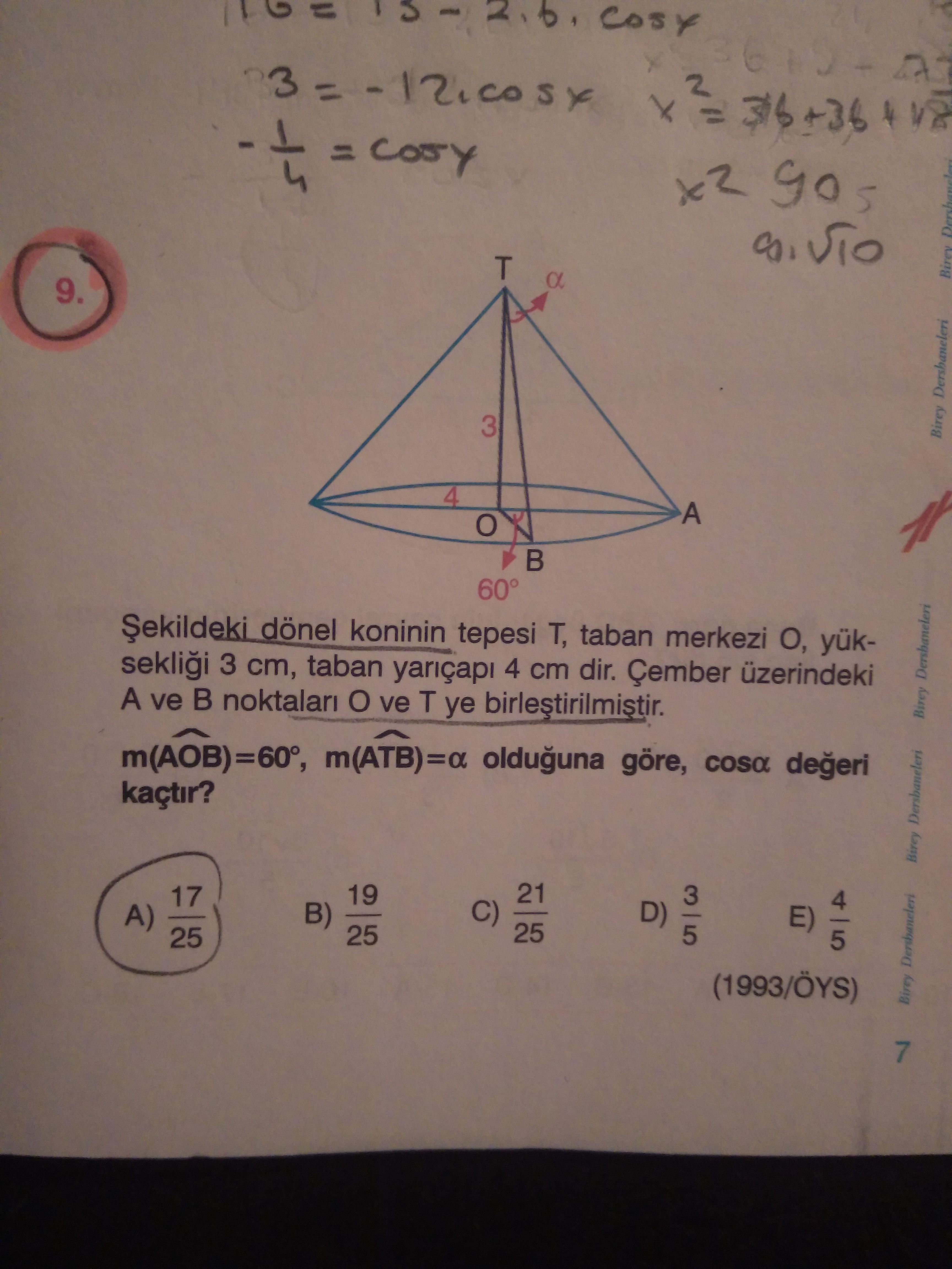 trigonometri  (kosinüs)