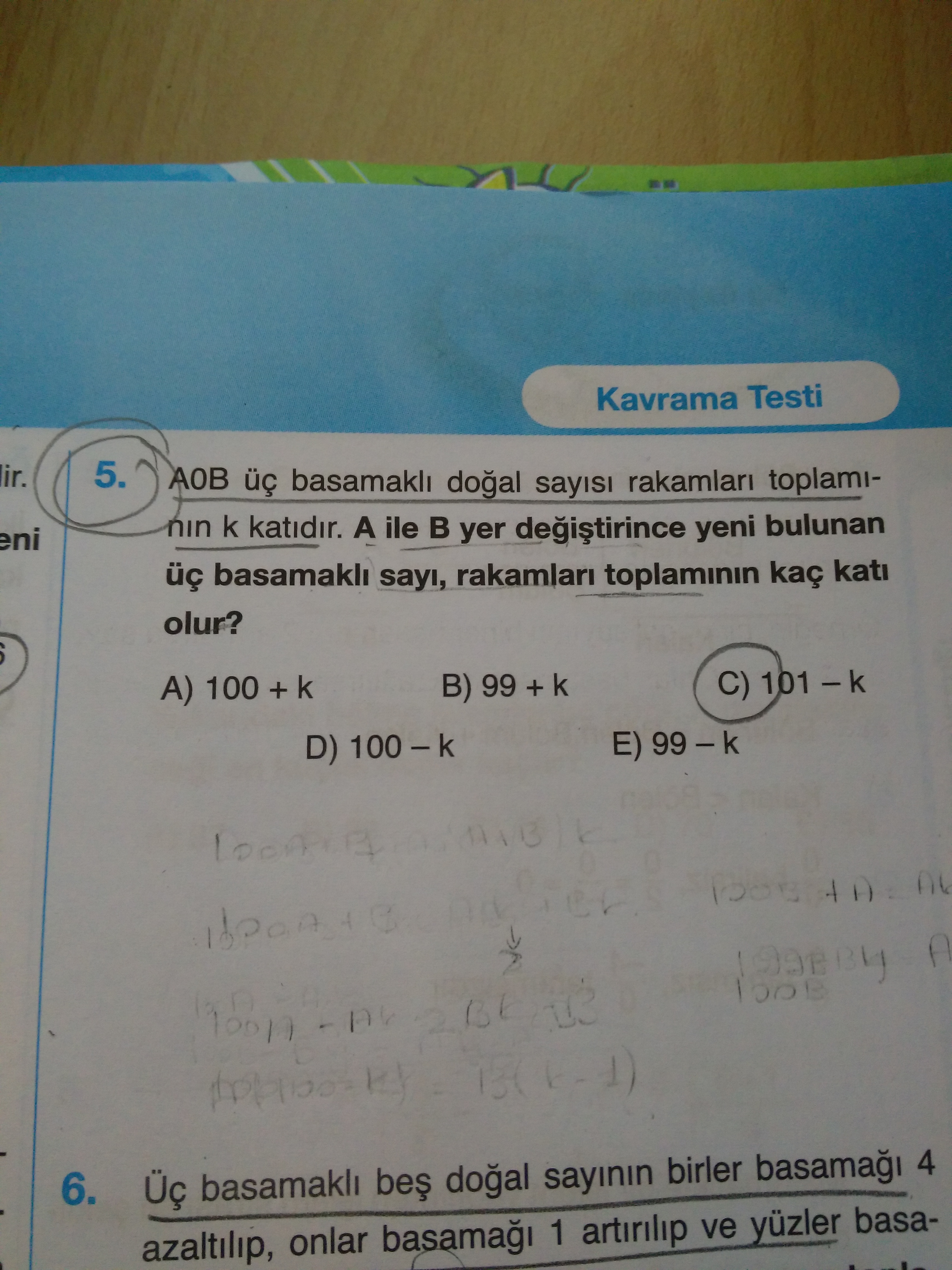 A0B uç basamaklı sayisi