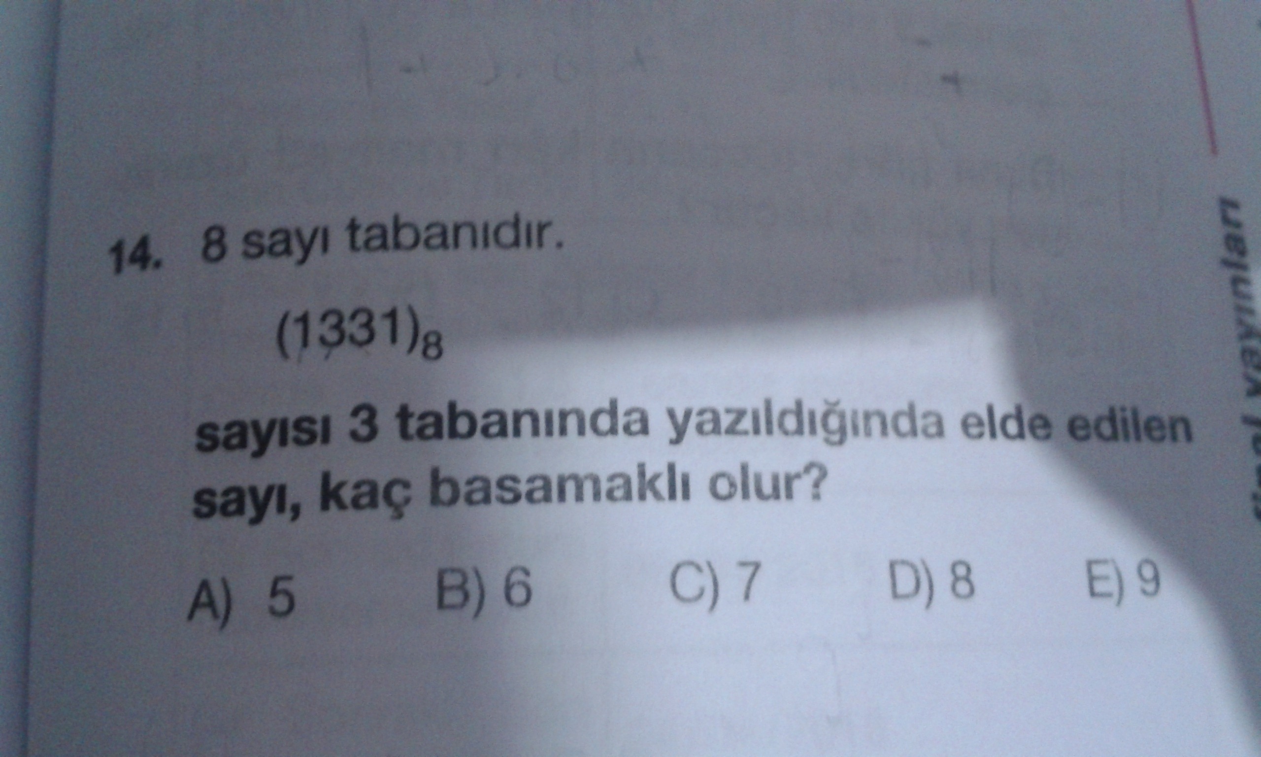 3 tabanında kac basamaklı 